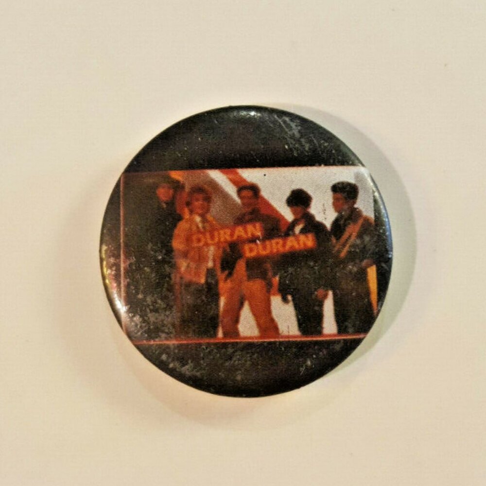 DURAN DURAN Photo Pinback Button UK 1.25" 1982 Vintage Badge